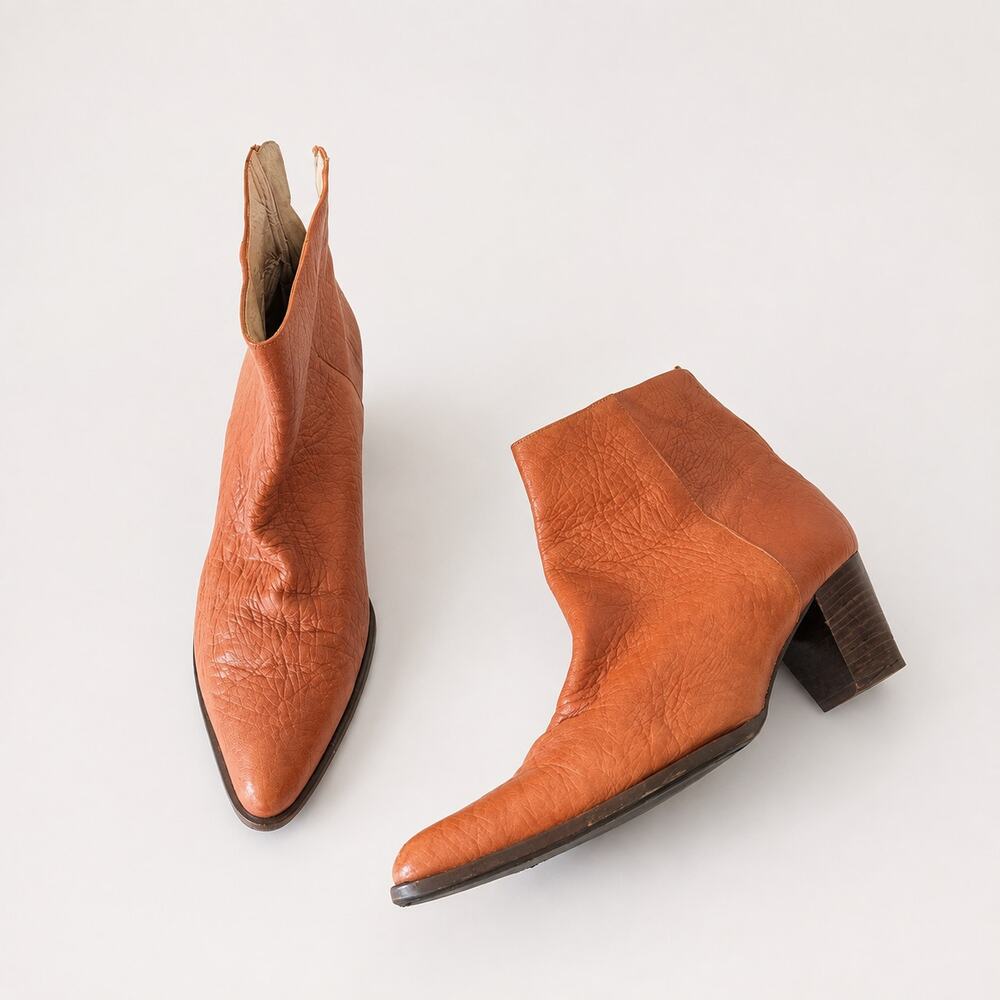 Michael Kors Vintage Burnt Orange/Brown Ankle Boots, Size 9.5
